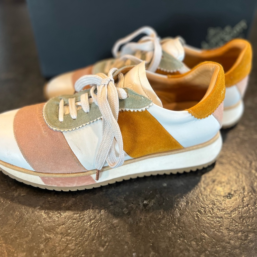 The Office of Angela Scott, Quinn Color Block Sneakers, size 8 (38)